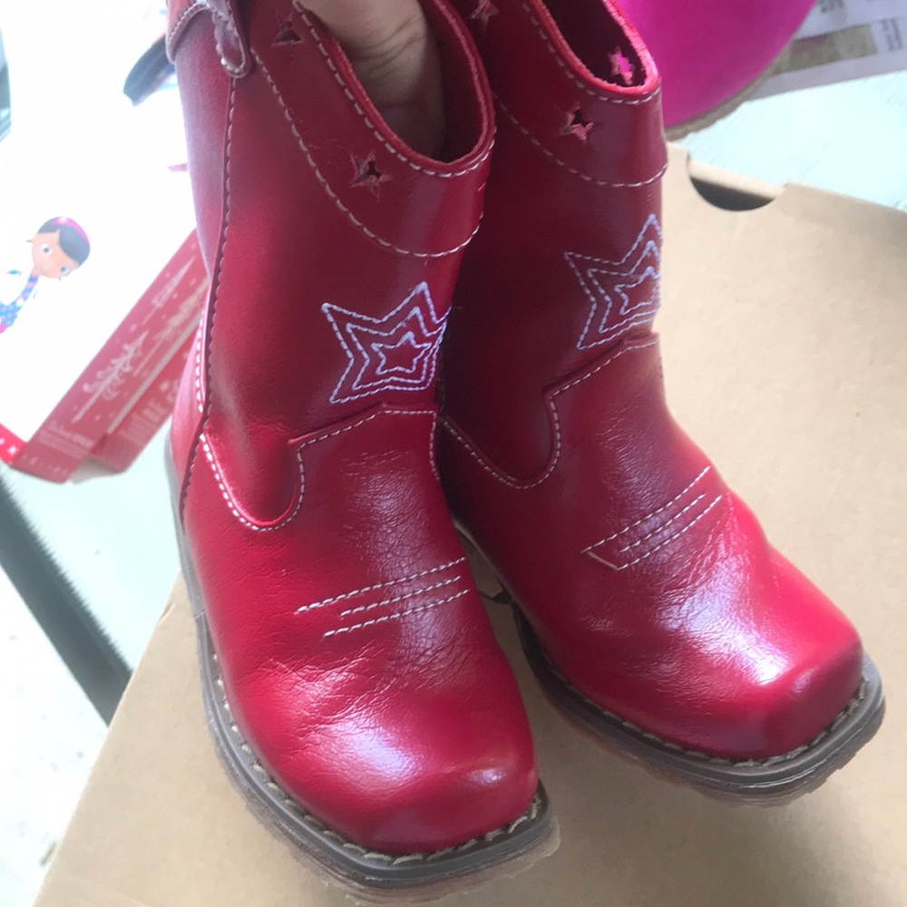 Like new Gymboree Red Cowboy Boots size 6